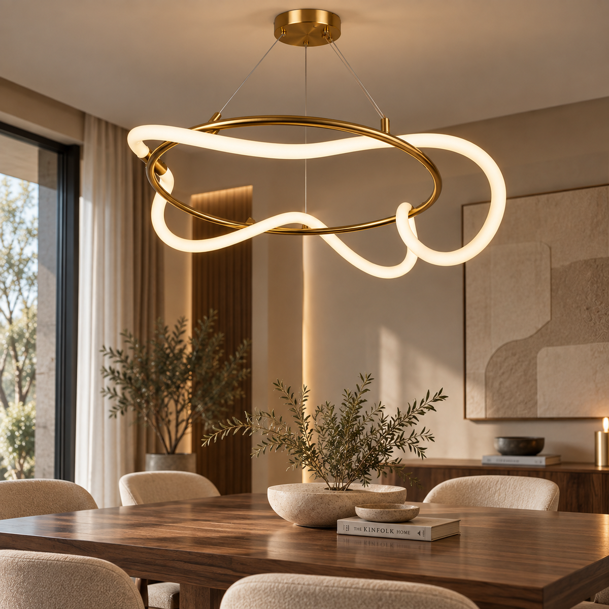 Vireon – Modern Sculptural Loop LED Pendant Light | LEXORA
