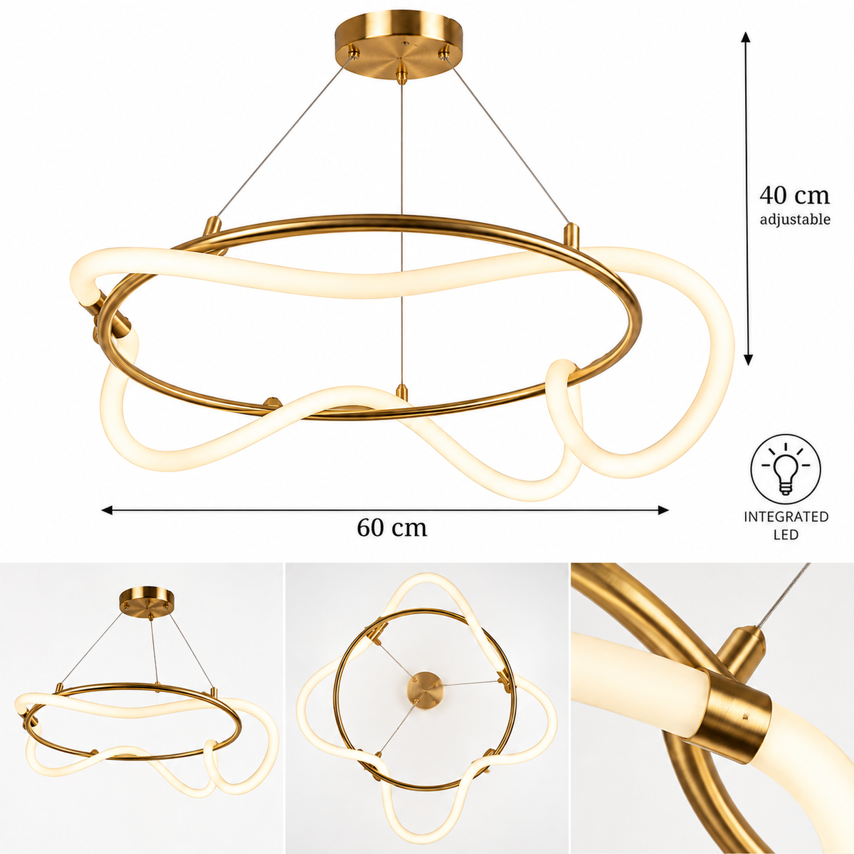 Vireon – Modern Sculptural Loop LED Pendant Light | LEXORA