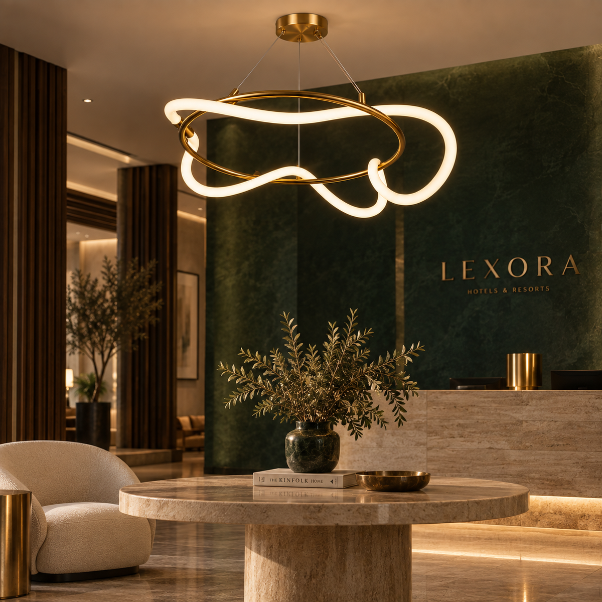 Vireon – Modern Sculptural Loop LED Pendant Light | LEXORA