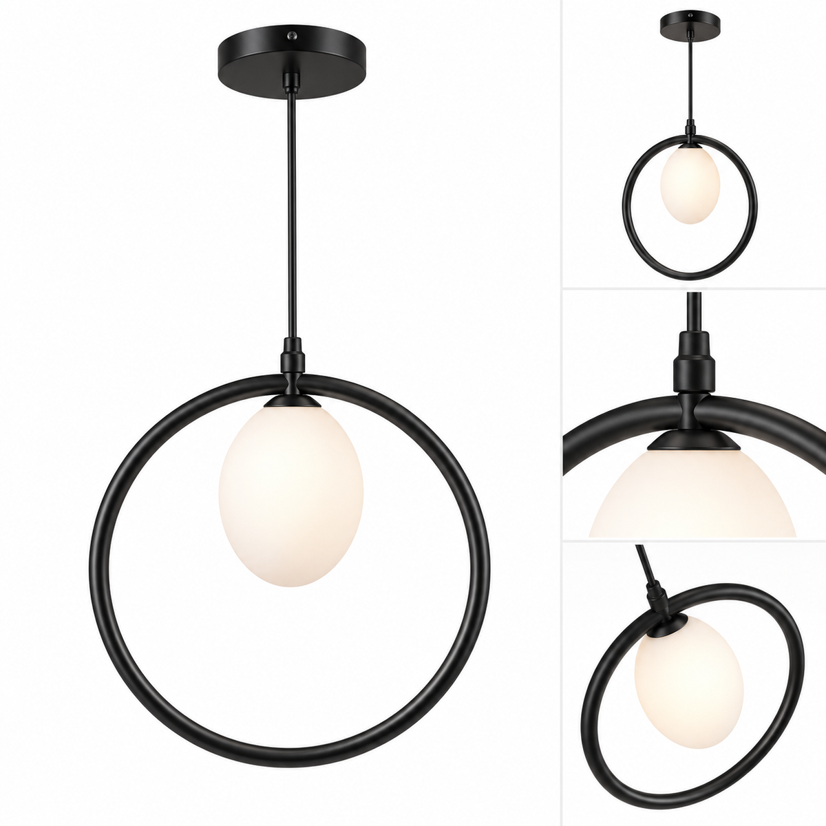 Veluno – Modern 1-Light Circular Pendant Light | LEXORA