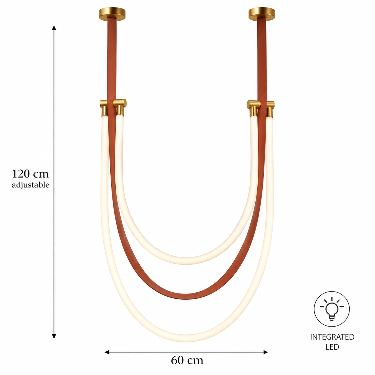 Velaris – Modern Sculptural Double-Arc LED Pendant Light | LEXORA