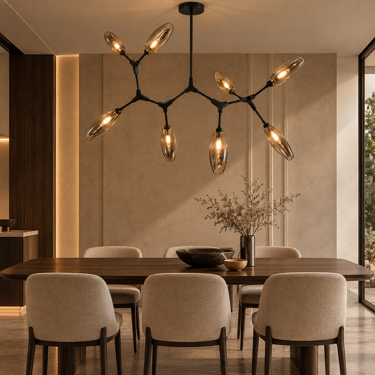 Arvello | Modern 8-Light Sculptural Branch Chandelier | LEXORA