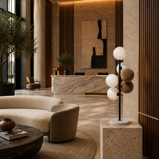 Oryn - Modern 6-Light Multi-Globe Floor Lamp | LEXORA